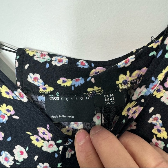 ASOS Floral print Empire Jumpsuit size 10 1991 - Picture 2 of 3